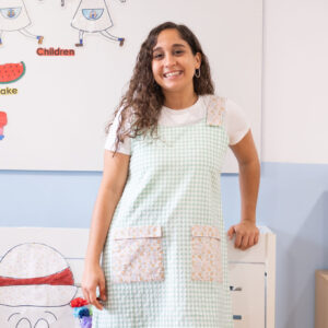 Bata Maestra sin Mangas Amapola Verde