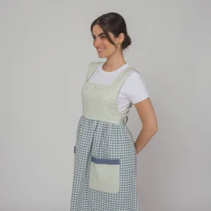 Bata Maestra sin Mangas Mimosa Azul