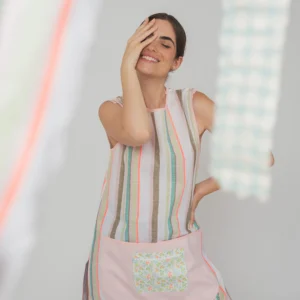 Bata Maestra sin Mangas Zinnia Rosa