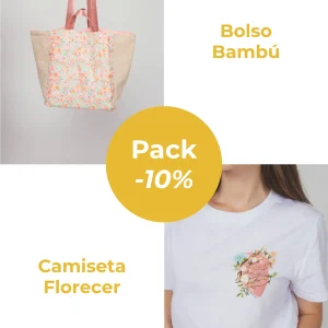Pack Bolso Bambú + Camiseta Florecer