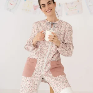 Bata con Mangas Magnolia flores